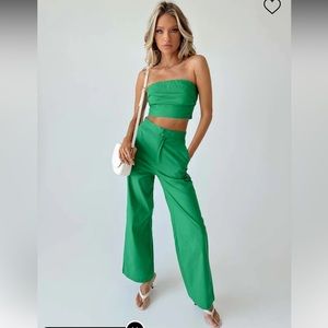 Princess Polly AIDEN SET GREEN